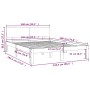 Solid pine wood bed frame 140x190 cm by vidaXL, Beds and slatted bases - Ref: Foro24-810475, Price: 119,05 €, Discount: %
