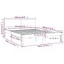 Solid pine wood bed frame 140x190 cm by vidaXL, Beds and slatted bases - Ref: Foro24-810475, Price: 117,27 €, Discount: %