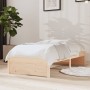 Estructura de cama madera maciza 75x190 cm de vidaXL, Camas y somieres - Ref: Foro24-814909, Precio: 69,55 €, Descuento: %