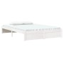 Weißer Massivholzbettrahmen 140x190 cm von vidaXL, Betten und Lattenroste - Ref: Foro24-814930, Preis: 124,33 €, Rabatt: %