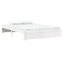 White solid wood bed frame 140x190 cm by vidaXL, Beds and slatted bases - Ref: Foro24-814930, Price: 123,13 €, Discount: %