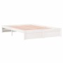 Weißer Massivholzbettrahmen 140x190 cm von vidaXL, Betten und Lattenroste - Ref: Foro24-814930, Preis: 124,33 €, Rabatt: %