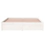 Estructura de cama de madera maciza blanca 140x190 cm de vidaXL, Camas y somieres - Ref: Foro24-814930, Precio: 124,24 €, Des...