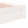 Weißer Massivholzbettrahmen 140x190 cm von vidaXL, Betten und Lattenroste - Ref: Foro24-814930, Preis: 124,33 €, Rabatt: %