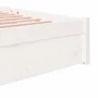 White solid wood bed frame 140x190 cm by vidaXL, Beds and slatted bases - Ref: Foro24-814930, Price: 123,13 €, Discount: %