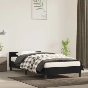 Bed frame with black velvet headboard 80x200 cm by vidaXL, Beds and slatted bases - Ref: Foro24-347539, Price: 85,17 €, Disco...