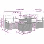 Conjunto de sofá de jardín Manual 6 pcs Gris 100 x 55 x 73 cm