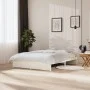 White solid wood bed frame King Size 150x200 cm by vidaXL, Beds and slatted bases - Ref: Foro24-814955, Price: 138,13 €, Disc...