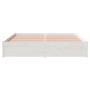 Estructura de cama madera maciza blanca King Size 150x200 cm de vidaXL, Camas y somieres - Ref: Foro24-814955, Precio: 140,34...