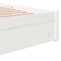 Estructura de cama madera maciza blanca King Size 150x200 cm de vidaXL, Camas y somieres - Ref: Foro24-814955, Precio: 140,34...