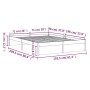 Weißes Massivholzbettgestell King Size 150x200 cm von vidaXL, Betten und Lattenroste - Ref: Foro24-814955, Preis: 140,26 €, R...