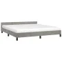 Estructura de cama con cabecero terciopelo gris claro 180x200cm de vidaXL, Camas y somieres - Ref: Foro24-347585, Precio: 132...
