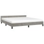 Light gray velvet bed frame with headboard 180x200cm by vidaXL, Beds and slatted bases - Ref: Foro24-347585, Price: 134,55 €,...