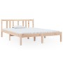 Solid wood double bed frame 135x190 cm by vidaXL, Beds and slatted bases - Ref: Foro24-814859, Price: 97,84 €, Discount: %