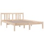 Solid wood double bed frame 135x190 cm by vidaXL, Beds and slatted bases - Ref: Foro24-814859, Price: 97,84 €, Discount: %