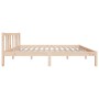 Solid wood double bed frame 135x190 cm by vidaXL, Beds and slatted bases - Ref: Foro24-814859, Price: 97,84 €, Discount: %