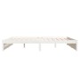 White solid wood bed frame Supe King 180x200 cm by vidaXL, Beds and slatted bases - Ref: Foro24-814965, Price: 150,37 €, Disc...