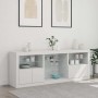 Aparador con luces LED blanco 181,5x37x67 cm