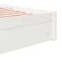 White solid wood bed frame Supe King 180x200 cm by vidaXL, Beds and slatted bases - Ref: Foro24-814965, Price: 150,37 €, Disc...