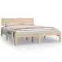 Solid pine wood bed frame 140x200 cm by vidaXL, Beds and slatted bases - Ref: Foro24-810495, Price: 108,26 €, Discount: %