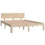 Solid pine wood bed frame 140x200 cm by vidaXL, Beds and slatted bases - Ref: Foro24-810495, Price: 108,26 €, Discount: %