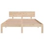 Solid pine wood bed frame 140x200 cm by vidaXL, Beds and slatted bases - Ref: Foro24-810495, Price: 109,63 €, Discount: %