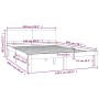 Solid pine wood bed frame 140x200 cm by vidaXL, Beds and slatted bases - Ref: Foro24-810495, Price: 109,63 €, Discount: %