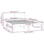Solid pine wood bed frame 140x200 cm by vidaXL, Beds and slatted bases - Ref: Foro24-810495, Price: 108,26 €, Discount: %