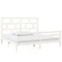 Estructura de cama madera maciza de pino blanca 200x200 cm de vidaXL, Camas y somieres - Ref: Foro24-3101304, Precio: 166,96 ...