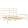 Estructura de cama madera maciza de pino blanca 200x200 cm de vidaXL, Camas y somieres - Ref: Foro24-3101304, Precio: 166,96 ...