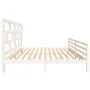 Estructura de cama madera maciza de pino blanca 200x200 cm de vidaXL, Camas y somieres - Ref: Foro24-3101304, Precio: 166,96 ...
