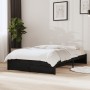 Estructura de cama madera maciza negra 120x190 cm de vidaXL, Camas y somieres - Ref: Foro24-814923, Precio: 135,51 €, Descuen...