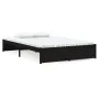 Black solid wood bed frame 120x190 cm by vidaXL, Beds and slatted bases - Ref: Foro24-814923, Price: 123,81 €, Discount: %
