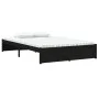 Black solid wood bed frame 120x190 cm by vidaXL, Beds and slatted bases - Ref: Foro24-814923, Price: 123,81 €, Discount: %