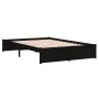 Black solid wood bed frame 120x190 cm by vidaXL, Beds and slatted bases - Ref: Foro24-814923, Price: 123,81 €, Discount: %