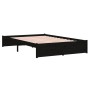 Estructura de cama madera maciza negra 120x190 cm de vidaXL, Camas y somieres - Ref: Foro24-814923, Precio: 135,51 €, Descuen...