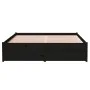 Black solid wood bed frame 120x190 cm by vidaXL, Beds and slatted bases - Ref: Foro24-814923, Price: 123,81 €, Discount: %