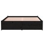Estructura de cama madera maciza negra 120x190 cm de vidaXL, Camas y somieres - Ref: Foro24-814923, Precio: 135,51 €, Descuen...