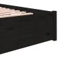 Black solid wood bed frame 120x190 cm by vidaXL, Beds and slatted bases - Ref: Foro24-814923, Price: 123,81 €, Discount: %