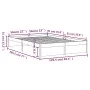 Black solid wood bed frame 120x190 cm by vidaXL, Beds and slatted bases - Ref: Foro24-814923, Price: 123,81 €, Discount: %