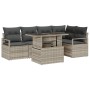 Conjunto de sofá de jardín 6 pcs Gris claro 100 x 55 x 73 cm