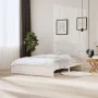 White solid wood bed frame 160x200 cm by vidaXL, Beds and slatted bases - Ref: Foro24-814960, Price: 132,25 €, Discount: %