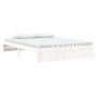 Weißer Massivholzbettrahmen 160x200 cm von vidaXL, Betten und Lattenroste - Ref: Foro24-814960, Preis: 134,25 €, Rabatt: %