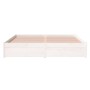 Estructura de cama de madera maciza blanco 160x200 cm de vidaXL, Camas y somieres - Ref: Foro24-814960, Precio: 134,18 €, Des...