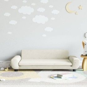 Sofá para niños de terciopelo crema 100x54x33 cm by vidaXL, Baby and Toddler Furniture - Ref: Foro24-3196385, Price: 106,65 €...