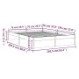 White solid wood bed frame 160x200 cm by vidaXL, Beds and slatted bases - Ref: Foro24-814960, Price: 132,25 €, Discount: %