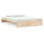 Estructura de cama madera maciza 150x200 cm de vidaXL, Camas y somieres - Ref: Foro24-814954, Precio: 126,05 €, Descuento: %
