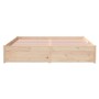 Estructura de cama madera maciza 150x200 cm de vidaXL, Camas y somieres - Ref: Foro24-814954, Precio: 125,67 €, Descuento: %