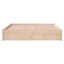 Estructura de cama madera maciza 150x200 cm de vidaXL, Camas y somieres - Ref: Foro24-814954, Precio: 126,05 €, Descuento: %
