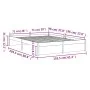 Estructura de cama madera maciza 150x200 cm de vidaXL, Camas y somieres - Ref: Foro24-814954, Precio: 126,05 €, Descuento: %